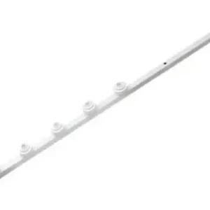 Nemtek Fence Pole - 6Line Square Tube Straight White