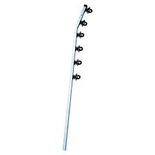 Nemtek Fence Pole  - 6Line Square Tube Jurassic Galvanised Angled BB